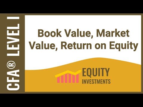 CFA Level I Equity Investments - Book Value, Market Value, Return on Equity