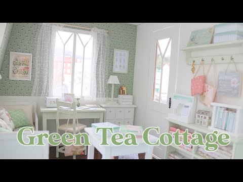 GREEN TEA COTTAGE 1/6 scale handmade miniature dollhouse by Nerea Pozo (cake shop patisserie)