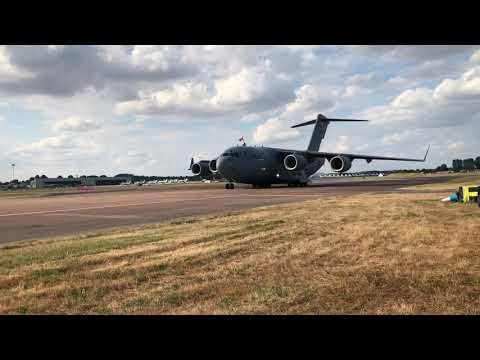 RIAT 2018 Extremely Up-Close Canadian Air Force CC-177 Taxi 🇨🇦