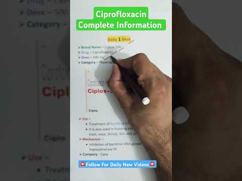 Ciplox Tablet | Complete Pharmacology #ciprofloxacin #tablet #pharmacology #mbbs