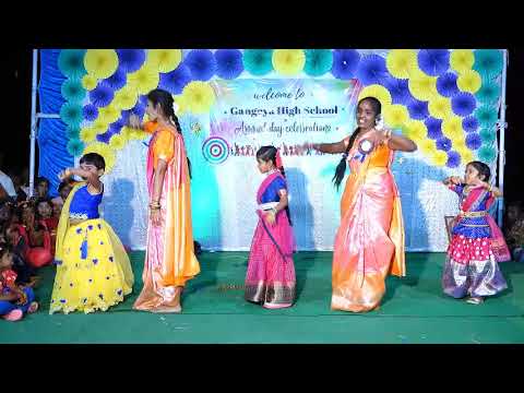 kids dance with teachers at gangeya high school chilvakodur