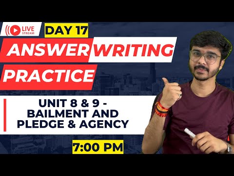 LIVE Answer Writing Business Laws DAY 17