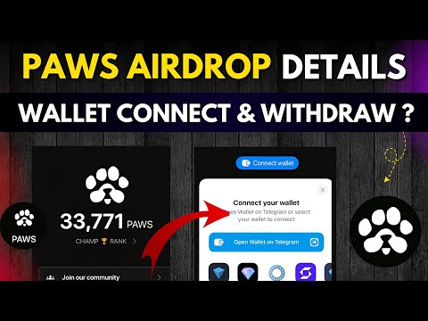 Paws Airdrop || Paws Telegram Bot || Paws Airdrop Wallet Connect & Withdrawal || Paws Bot