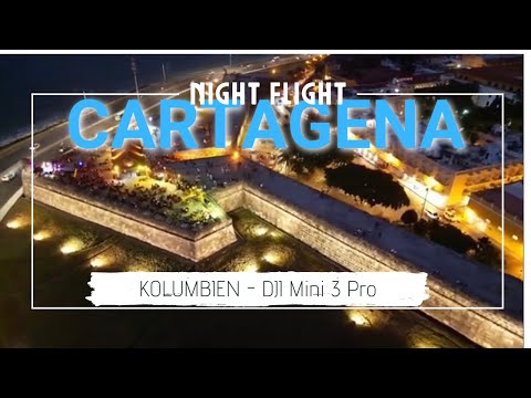 Nightflight Cartagena de Indias B- bolivar Kolumbien - Drohnen Nachtflug DJI Mavic 3Pro 4K