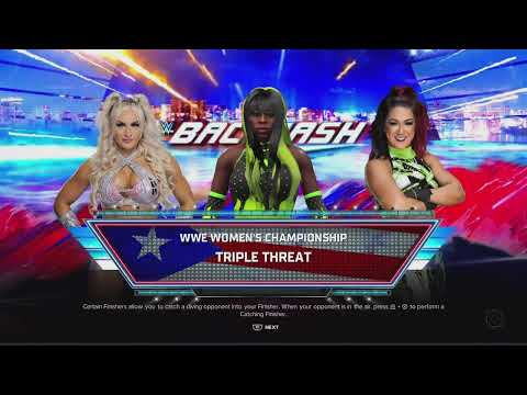 WWE Backlash '24: Naomi v Stratton v Bayley WWE Women's Championship