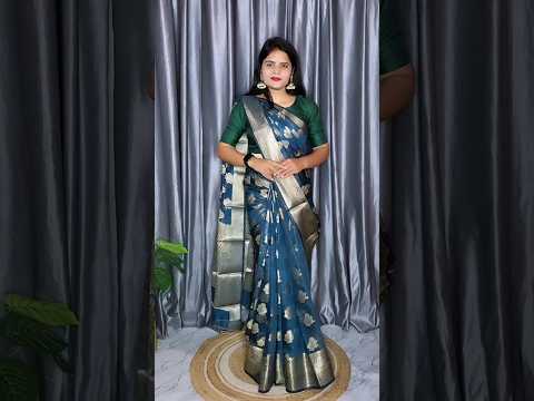 organza saree draping tutorial step by step for Beginners #sareedrapping #ytshorts #saree #fashion