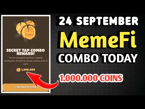 MEMEFI SECRET COMBO TODAY 24 SEPTEMBER 2024 | MEMEFI DAILY COMBO | MEMEFI COMBO TODAY | MEMEFI COMBO