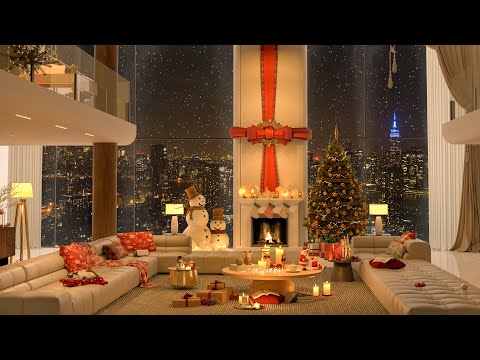 Winter Jazz Serenity 2025 🎄 | Cozy Fireplace & Smooth Holiday Melodies for Relaxation