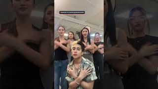 SB19 Josh dances with BINI's Sheena, Aiah, Jhoanna, and Colet