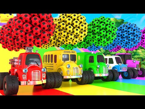 Coloring Cars in Nursery Rhymes 🚗 Fun for Kids and Toddlers - Kooxa Toys