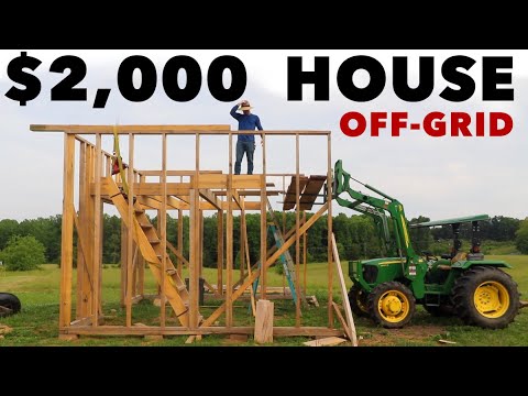 $2,000 HOUSE - "FREE" OAK LUMBER for LOFT FLOOR - Cabin - Ep. 4