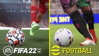 FIFA 22 vs eFootball (PES 2022) Early Graphics & Animation Comparison