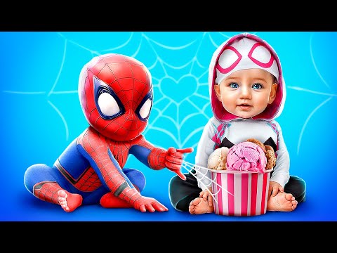 Spider Woman and Spider-Man LOVE STORY! Spider-Man VS Goblin and Spot!