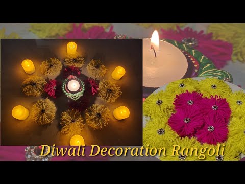 Diwali Decoration Ideas|| Artificial Rangoli For Home Decor|| DIY||Simple homemade Craft||Diwali2020