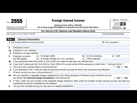 IRS Form 2555 walkthrough (Foreign Earned Income)