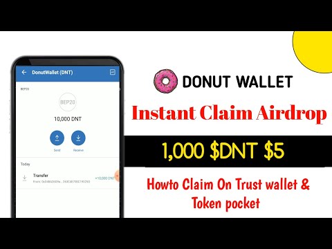 Donut Wallet Airdrop Claim Instant 1000 DNT token || Instant $5 Withdraw Donut Token Trust wallet