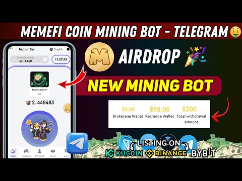 Telegram Earning Bot Memefi Coin | New TON Earning bot | Blockchain,Mining, Airdrop Bot today #usdt