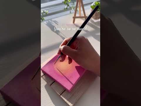 Easy painting therapy 💗🌸#art #diy #trending #youtubeshorts #viralvideo