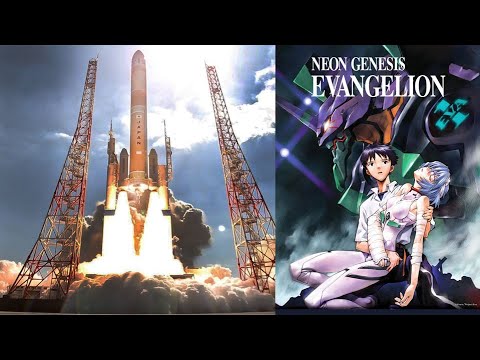 H3 rocket launch +Evangelion BGM