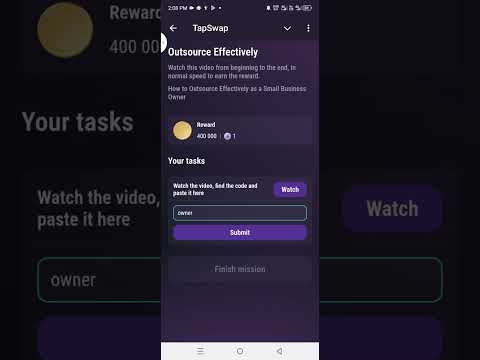 TapSwap video code Outsource Effectively #cryptocurrency #tapswapcode #earnings #gamingvideos