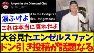 【海外の反応】大谷翔平のワールドシリーズ制覇を見たエンゼルスファンさんが、ドン引きの投稿をしてしまい海外で話題になってしまうwww