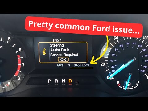 “Steering assist fault, service required” warning in Ford cars