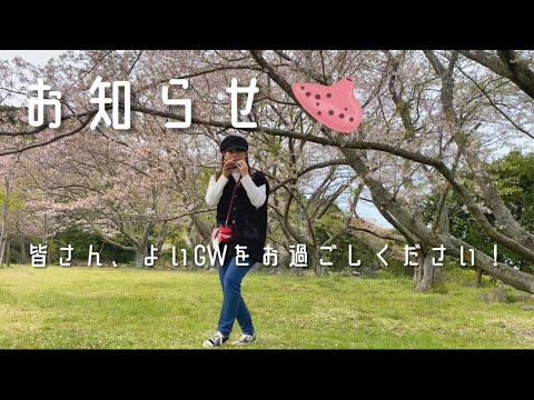 【楽しいGWを！】オカリナひとりピクニック🥪【お知らせ概要欄にて♪】