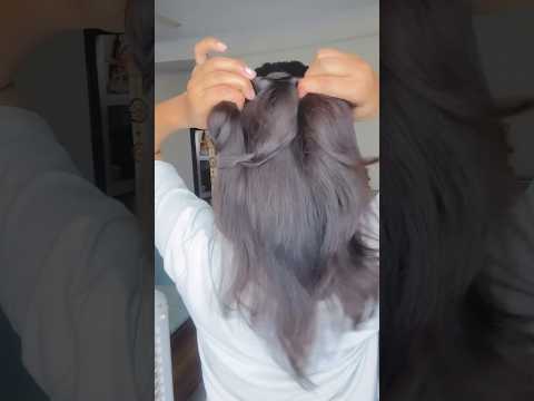 Easy and unique highpoint hairstyle || Hairstyle for school and college girls 😍 #hairstylesgirl￼