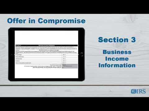 How to Complete Form 433-B (OIC) - Section 3 Business Income Information