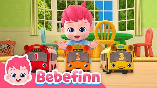 Ten Little Buses 🚌 | EP65 | Number Song for Kids | Bebefinn Sing Along2 | Nursery Rhymes