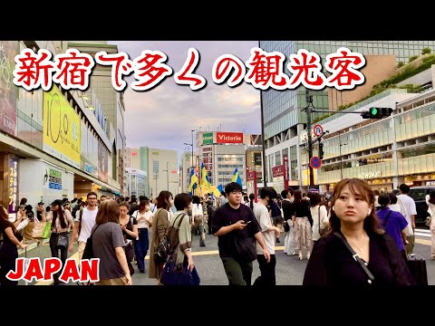 [4k] 新宿の素晴らしい景色 || 多くの観光客 || Shinjuku City Walk || Tokyo, Japan ||