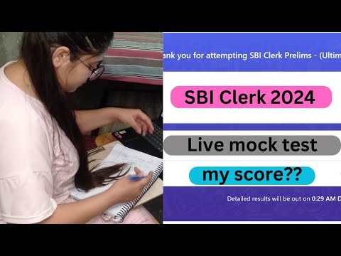 SBI Clerk live mock test . My score?? #sbiclerk #sbiclerk2024 #sbiclerkexam