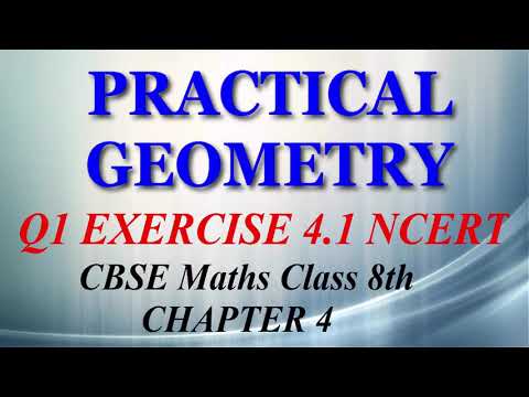 Practical Geometry - Maths Class 8th - Ex 4.1 - Q1 part 1 - Chapter 4 - NCERT - CBSE