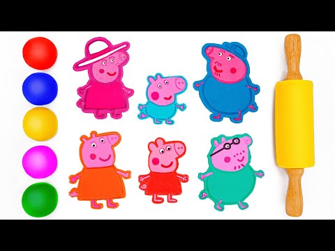 Peppa Pig Family with Play Doh + Bluey, CoComelon & Paw Patrol | Preschool Toddler Learning Video