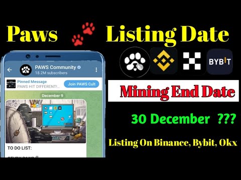 🐾 Paws Listing Date | Paws New Update Today | Paws To Do List Update | Paws 30 December Update |