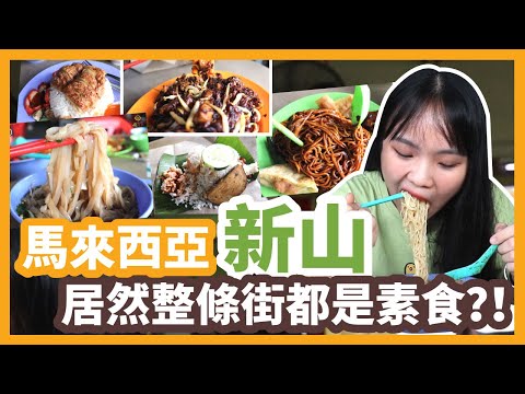 [Kopitiam素食] 这里整条街都是素食？！超过五十种选择！就在马来西亚新山！｜ 走进传统咖啡店找素食。 Vegetarian foods at traditional coffee shop