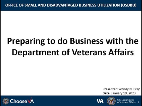 Preparing to do Business with the Department of Veterans Affairs