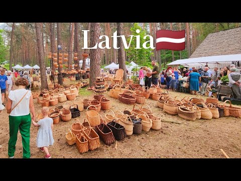 Shopping in basket paradise🧺│Travel to Latvia vlog│Crafts market│Small flea market│Haul