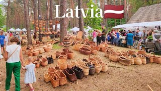 Shopping in basket paradise🧺│Travel to Latvia vlog│Crafts market│Small flea market│Haul