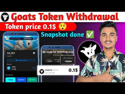 Goats Airdrop Snapshot Done ✅ | Goats Airdrop withdrawal 🤑 | Goats Token price ✅