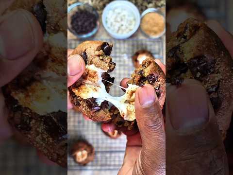 Vegan S'mores Cookies #youtubeshorts #baking #cookies #smores #dessert #sweets #easyrecipe #vegan