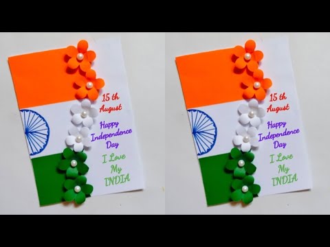 {last minute} independence day card idea 2022/15th august special card/tricolour handmade card