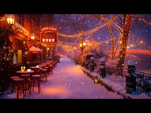 Snowy Night Jazz 🎶 Gentle Jazz Music for Studying, Working and Relaxing ~ Winter Jazz