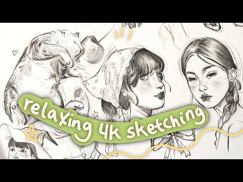 SKETCH WITH ME! | 4K Relaxing Sketching Process