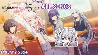 [OLD] [JANUARY 2024] Nightcord at 25:00 (25時、ナイトコードで。) (almost) All Songs