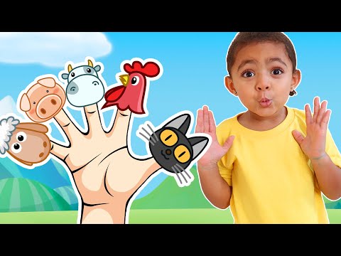 Farm Animals Finger Family Song + Nursery Rhymes & Kids Sing Along Song