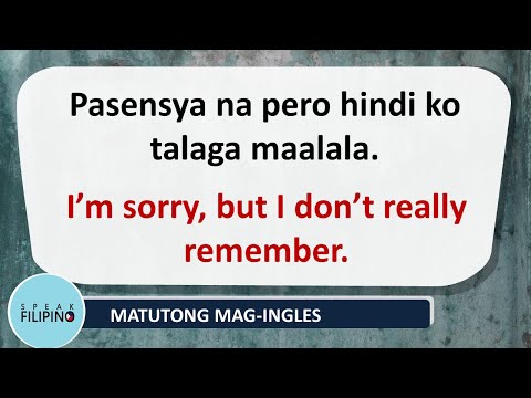 Matutong Mag English! Paano Humingi ng Paumanhin