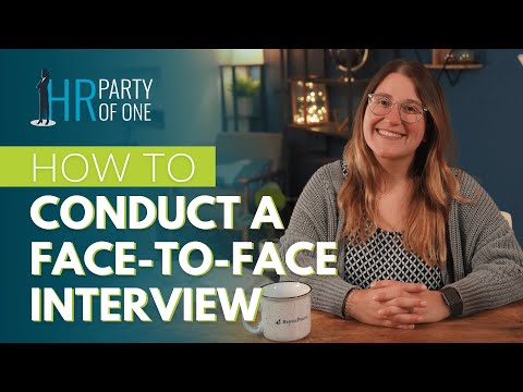 How to Conduct a Face to Face Interview Tutorial