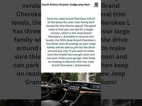 2024 Jeep Grand Cherokee L Dimensions | South Pointe Chrysler Jeep Dodge #shorts