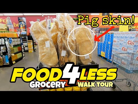 Shopping at FOOD 4 LESS in Hacienda Blvd Walkthrough Tour